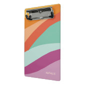 Boho Kleurrijke Abstracte Retro Naam Mini Klembord (Angled2)