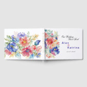 Boho Kleurrijke Bloemen Gastboek Gastenboek (Volledig)