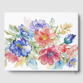 Boho Kleurrijke Bloemen Gastboek Gastenboek (Achterkant)