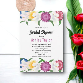 Boho Kleurrijke Bloemen Modern Bloemen Vrijgezelle Kaart