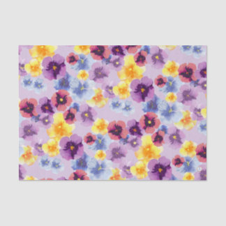 Boho Kleurrijke Bloemen Paarse Viooltje Lavendel A Tissuepapier