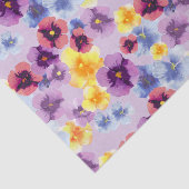 Boho Kleurrijke Bloemen Paarse Viooltje Lavendel A Tissuepapier (Detail)