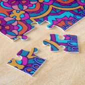 Boho Kleurrijke Blokkerende Quiltpatroon Legpuzzel (Zijkant)