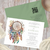 Boho Kleurrijke Dreamcatcher Boheemse Bruiloft Wij Kaart