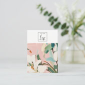 Boho Kleurrijke Geschilderde Bloemen Blank Sierade Visitekaartje (Staand voorkant)