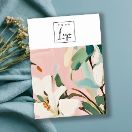 Boho Kleurrijke Geschilderde Bloemen Blank Sierade Visitekaartje