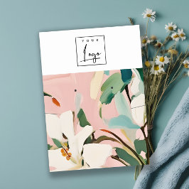 Boho Kleurrijke Geschilderde Bloemen Ketting Oorbe Visitekaartje