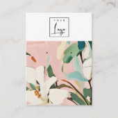 Boho Kleurrijke Geschilderde Bloemen Ketting Oorbe Visitekaartje (Voorkant)