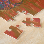 Boho Kleurrijke Gradiënt Spiraal Fractale Abstract Legpuzzel (Zijkant)
