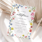 Boho Kleurrijke Kleine Wildflower Fairy Baby showe Kaart