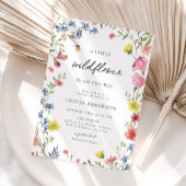 Boho Kleurrijke Kleine Wildflower Fairy Baby showe Kaart