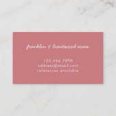 Boho kleurrijke regenboog roze blush marine babysi visitekaartje (Achterkant)