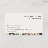 Boho Kleurrijke Roze Blauwgroen Groen Geschilderde Visitekaartje (Achterkant)