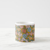 Boho Kleurrijke  Tuin Bloemen Geel Naam Espresso Kop (Voorkant)