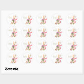 Boho Kleurrijke Waterverf Bloemen Baby shower Cust Ronde Sticker (Vel)