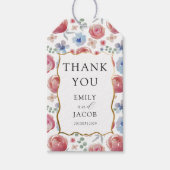 Boho Kleurrijke Waterverf Bloemen Huwelijksgunst Cadeaulabel (Voorkant)