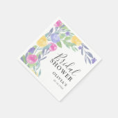 Boho Kleurrijke Waterverf Floral Vrijgezellenfeest Servet (Hoek)