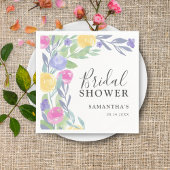 Boho Kleurrijke Waterverf Floral Vrijgezellenfeest Servet