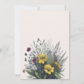 Boho Kleurrijke Waterverf Wildflower Bridal Kaart (Achterkant)