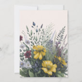 Boho Kleurrijke Waterverf Wildflower Bruiloft Save The Date (Achterkant)