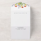 Boho Kleurrijke weide Wild Flowers Vrijgezellenfee All In One Uitnodiging (Buitenkant)