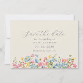 Boho Kleurrijke Wildflower Bewaar de datum voor de Save The Date (Voorkant)