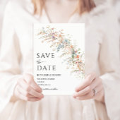 Boho Kleurrijke Wildflower Spring Save the Date Kaart
