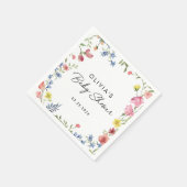 Boho Kleurrijke Wildflower Sprookje Baby shower Servet (Hoek)