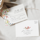Boho Kleurrijke Wildflower Sprookje Elegante bruil RSVP Kaartje