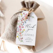 :Boho Kleurrijke Wildflower Sprookjesachtige Huwel Cadeaulabel