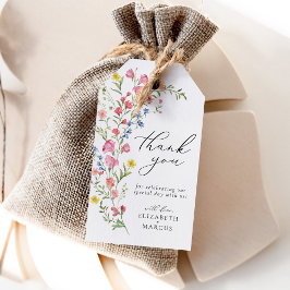 :Boho Kleurrijke Wildflower Sprookjesachtige Huwel Cadeaulabel