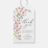 :Boho Kleurrijke Wildflower Sprookjesachtige Huwel Cadeaulabel (Voorkant)