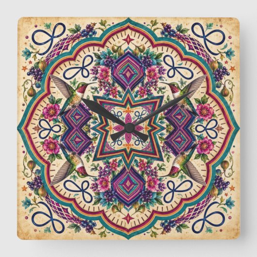 Boho Klok met Folk Art Motief (Voorkant)