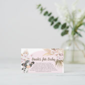 Boho Koe Baby shower Books for Baby Visitekaartje (Staand voorkant)