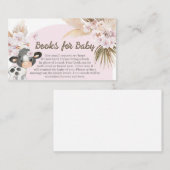 Boho Koe Baby shower Books for Baby Visitekaartje (Voorkant / Achterkant)