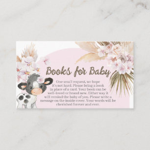 Boho Koe Baby shower Books for Baby Visitekaartje