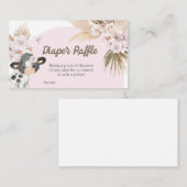 Boho Koe Baby shower Visitekaartje (Voorkant / Achterkant)