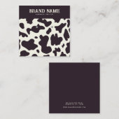 Boho koe patroon Oorbellen Display Kaart Vierkante Visitekaartje (Voorkant / Achterkant)