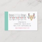 Boho Koe schedel met bogen en tong Boutique Visitekaartje (Achterkant)