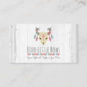 Boho Koe schedel met bogen en tong Boutique Visitekaartje (Voorkant)