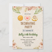 Boho koekjes voor het decoreren van thema kaart (Voorkant)