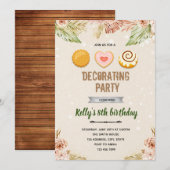 Boho koekjes voor het decoreren van thema kaart (Voorkant / Achterkant)