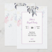 Boho koele waterverf koninklijke feest uitnodiging (Voorkant / Achterkant)