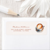 Boho koffie thema bruiloft uitnodiging adres etiket (Insitu)