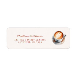 Boho koffie thema bruiloftsfeest adres etiket