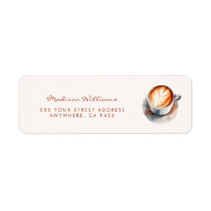 Boho koffie thema bruiloftsfeest adres etiket