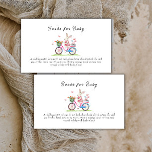 Boho Konijn Fiets Macarons Boeken Baby Shower Informatiekaartje