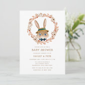  boho konijntje mama om Baby shower te zijn Kaart (Staand voorkant)