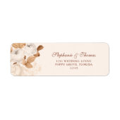 Boho Koper en Witte Retouradres Sticker (Voorkant)