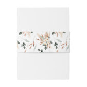 Boho Koper Pampas Gras & Beige Bloemen Uitnodigingen Wikkel (Achterkant Voorbeeld)